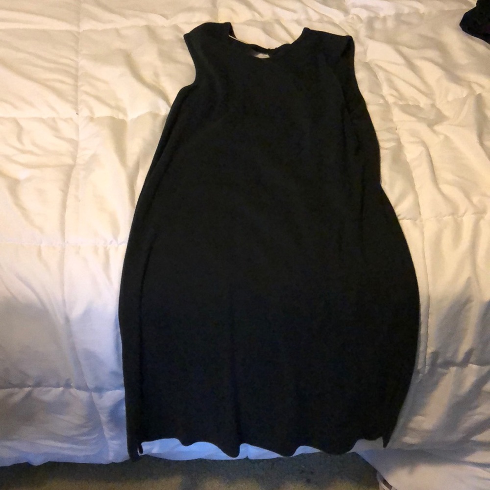 black casual dress (cotton)